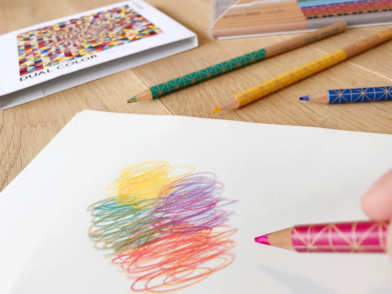 KOKUYO Colored Pencil DUAL COLOR 20 Colors Set Two Color Mixed Core Colored Pencil KE-SP14 Made in Japan - Image 2